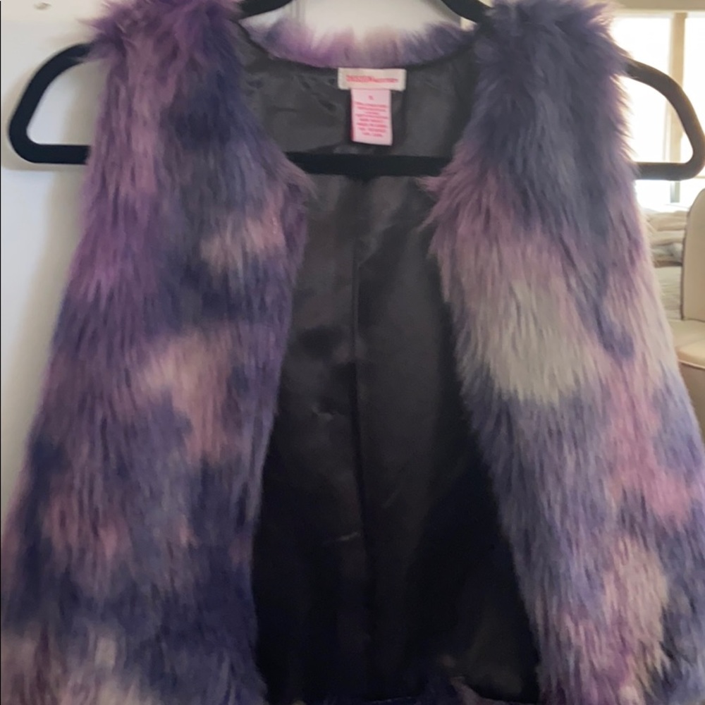 colorful fluffy vest for kids